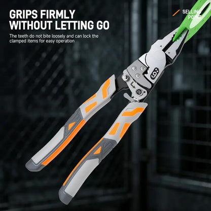 55-Steel Self-Locking Anti-Skid Ratchet Pliers, Heavy-Duty Wire Cutters & Holding Tool, Hands-Free Grip DIY Hardware for Automotive, Plumbing Projects, Durable Pliers & Pincers